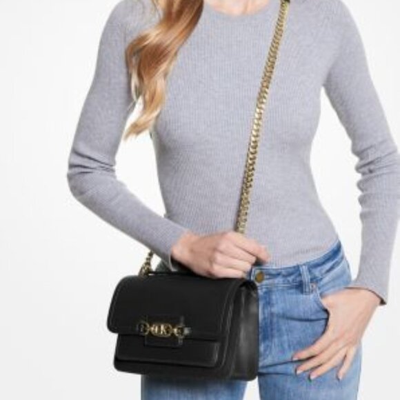 NWT Heather Large Leather Shoulder Bag - Picture 4 of 10